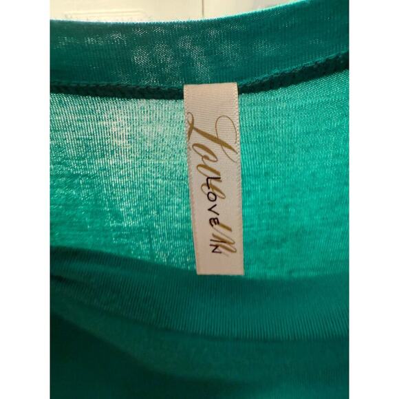 Loved In Green Oversized Sleeves Tunic Women's L Shirt - Picture 2 of 6